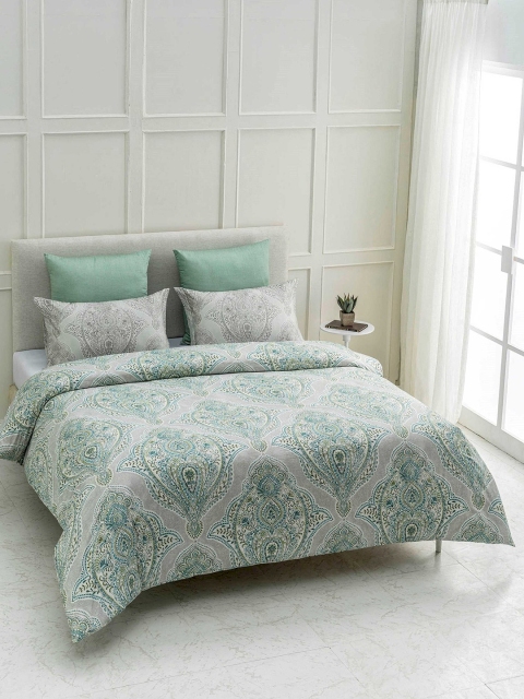 DDecor Turquoise Blue & Grey Ethnic Motifs Flat 210 TC King Bedsheet with 2 Pillow Covers
DDecor Turquoise Blue & Grey Ethnic Motifs Flat 210 TC King Bedsheet with 2 Pillow Covers
