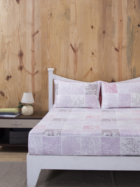 MASPAR Pink & White Abstract Flat 210 TC Cotton 1 Queen Bedsheet with 2 Pillow Covers
MASPAR Pink & White Abstract Flat 210 TC Cotton 1 Queen Bedsheet with 2 Pillow Covers