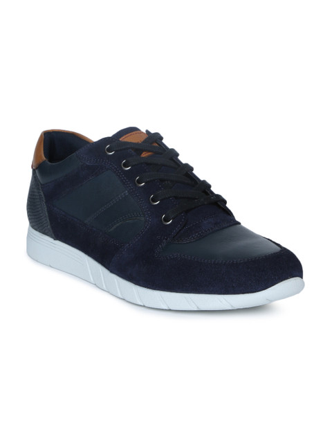 Ruosh Men Navy Blue Suede Sneakers 
Ruosh Men Navy Blue Suede Sneakers