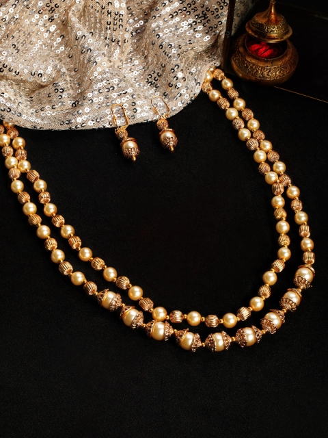 Rubans Women Gold-Toned Gold-Plated Jewellery Set