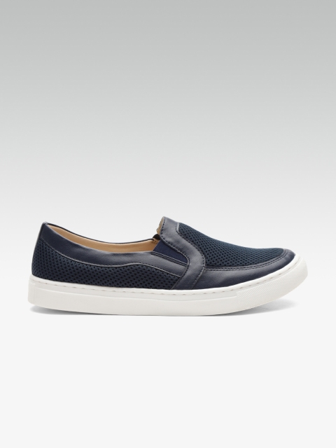 Carlton London Women Navy Blue Slip-On Sneakers