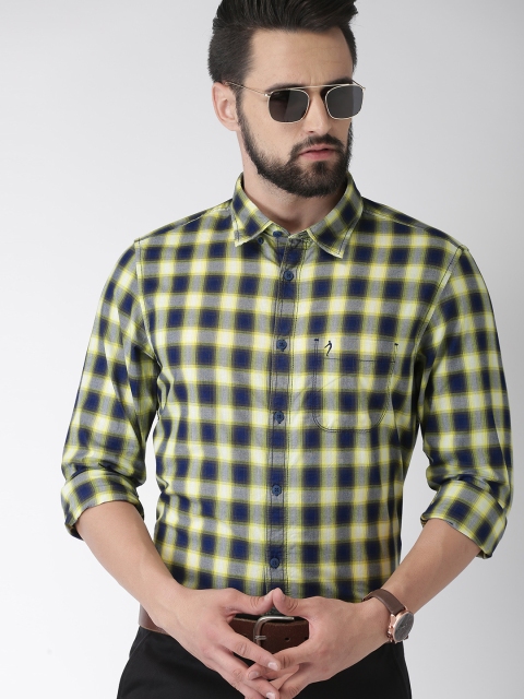 Indian Terrain Men Lime Green & Navy Blue Chiseled Slim Fit Checked Smart Casual Shirt
Indian Terrain Men Lime Green & Navy Blue Chiseled Slim Fit Checked Smart Casual Shirt
