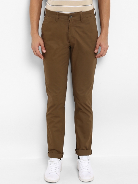 ColorPlus Men Khaki Fit Solid Regular Trousers