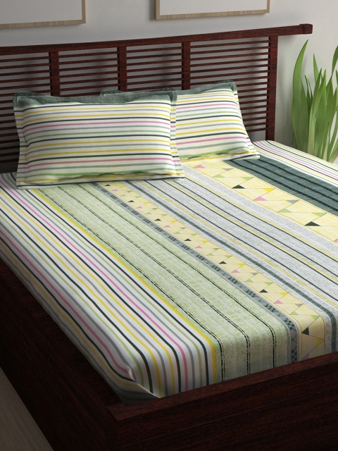 Story@home Unisex Multicoloured 144 TC Cotton 1 Queen Bedsheet with 2 Pillow Covers, Multi
Story@home Unisex Multicoloured 144 TC Cotton 1 Queen Bedsheet with 2 Pillow Covers, Multi