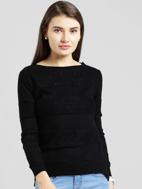 Taanz Women Black Solid Pullover