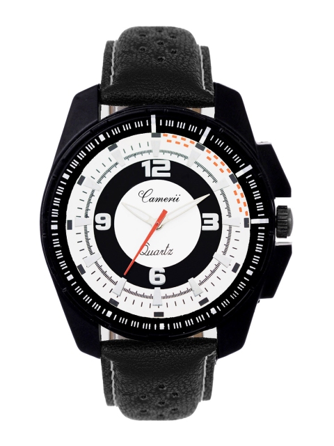 Camerii Men White & Black Analogue Watch WM306