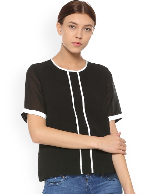 Van Heusen Women Black Solid Top