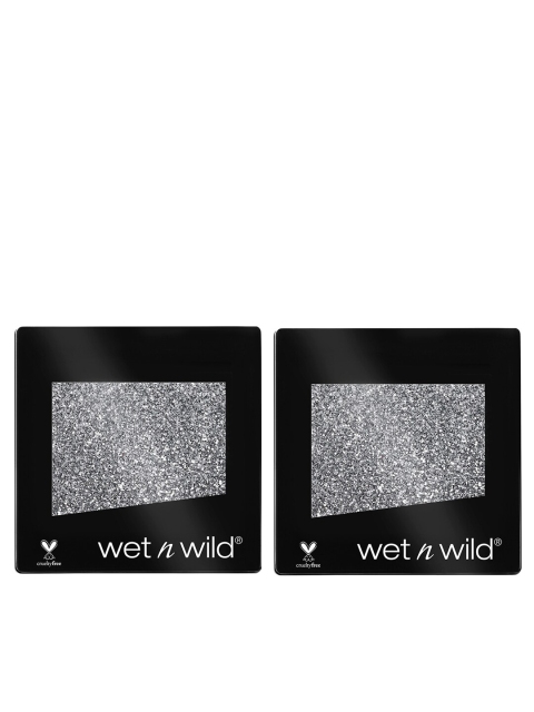 Wet n Wild Sustainable Set of 2 Color Icon Spiked Glitter Eyeshadow E356C, Silver