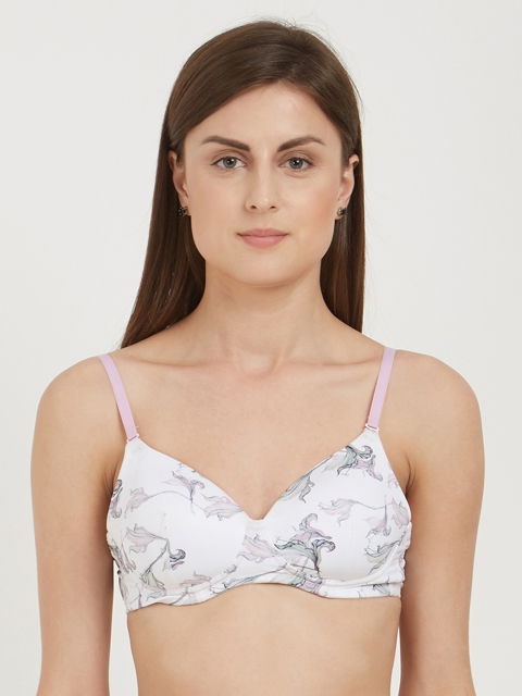 Soie White & Grey Printed Non-Wired Lightly Padded Medium-Coverage T-shirt Bra CB-117PR-1
Soie White & Grey Printed Non-Wired Lightly Padded Medium-Coverage T-shirt Bra CB-117PR-1