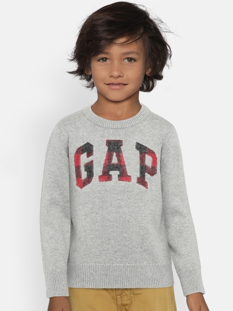 GAP Baby Boys' Grey Graphic Crewneck Sweater