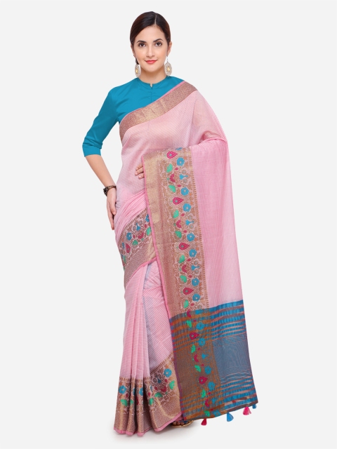 Pisara Pink Kanjeevaram Saree