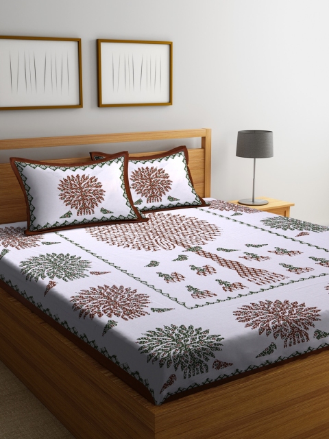 Rajasthan Decor Off-White & Brown Floral Flat 180 TC Cotton 1 King Bedsheet with 2 Pillow Covers
Rajasthan Decor Off-White & Brown Floral Flat 180 TC Cotton 1 King Bedsheet with 2 Pillow Covers