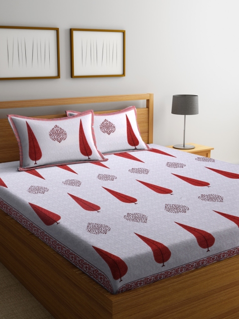 Rajasthan Decor White & Grey Floral Flat 180 TC Cotton 1 King Bedsheet with 2 Pillow Covers
Rajasthan Decor White & Grey Floral Flat 180 TC Cotton 1 King Bedsheet with 2 Pillow Covers
