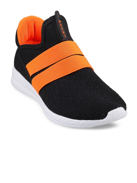 Mochi Boys Black Slip-On Sneakers