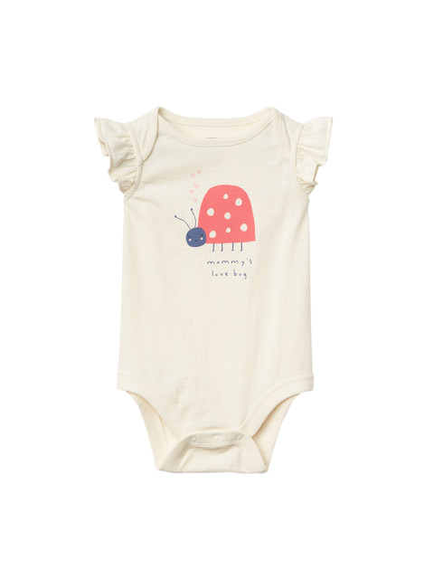 GAP Cream-Coloured Girls Flutter Sleeve Graphic Bodysuit 
GAP Cream-Coloured Girls Flutter Sleeve Graphic Bodysuit