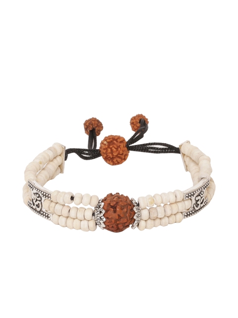 Dare by Voylla Men Off-White & Silver-Toned Rhodium-Plated Handcrafted Charm Bracelet
Dare by Voylla Men Off-White & Silver-Toned Rhodium-Plated Handcrafted Charm Bracelet