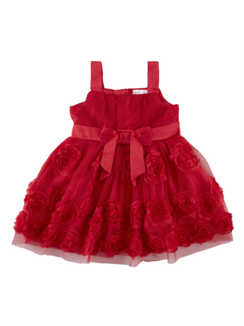 Chirpie Pie by Pantaloons Girls Red Solid Fit and Flare Dress 
Chirpie Pie by Pantaloons Girls Red Solid Fit and Flare Dress