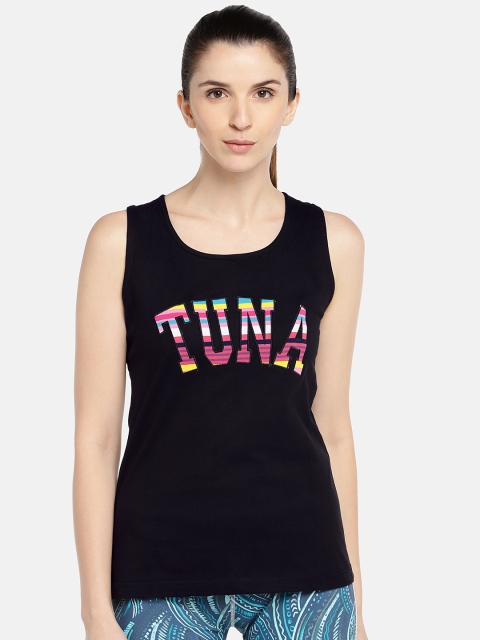 Tuna London Women Black Printed Top