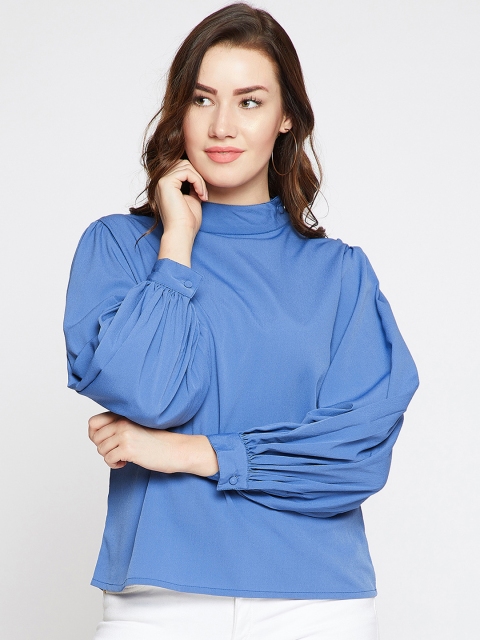 Marie Claire Women Blue Solid Top