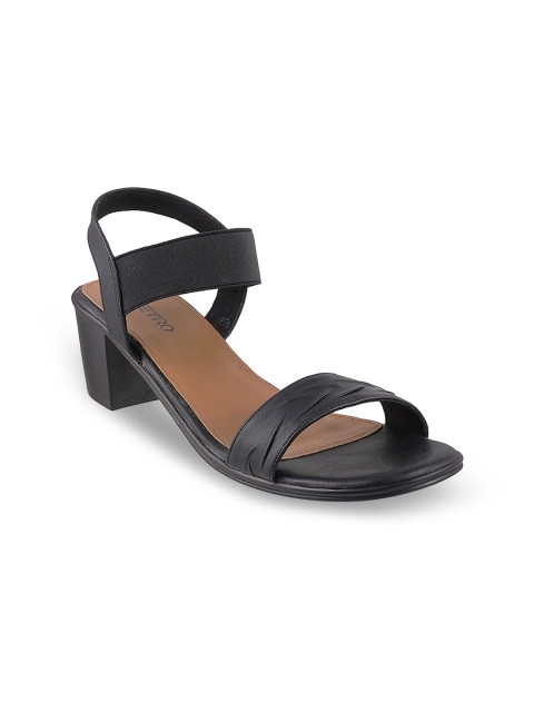 Metro Women Black Solid Heels