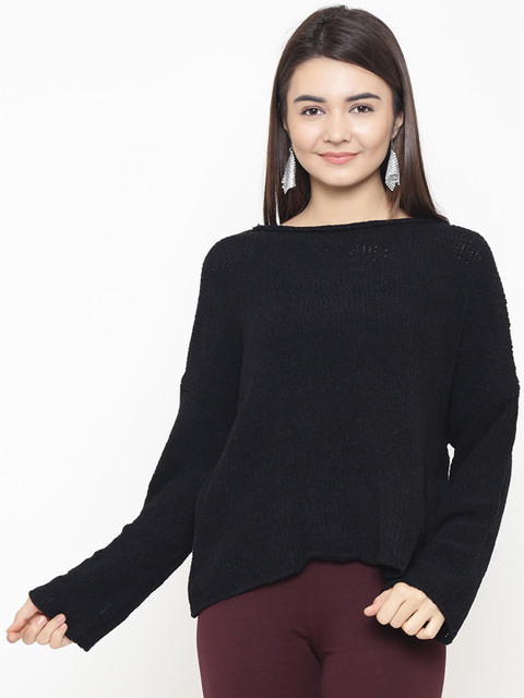 OVS Women Black Solid Pullover
OVS Women Black Solid Pullover