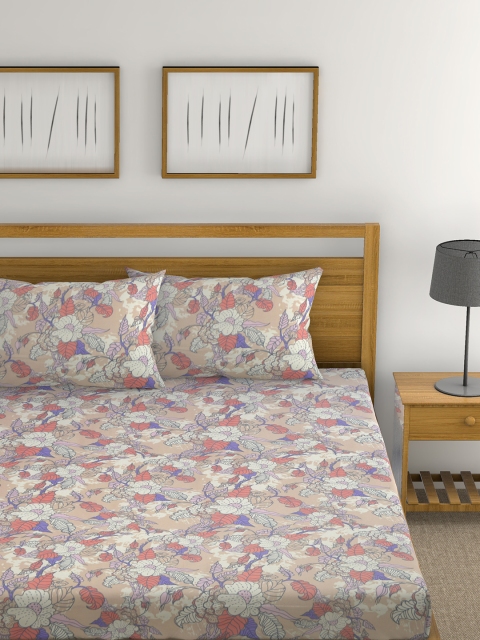 Raymond Home Multicoloured Floral Flat 104 TC Cotton Queen Bedsheet with 2 Pillow Covers, Multi
Raymond Home Multicoloured Floral Flat 104 TC Cotton Queen Bedsheet with 2 Pillow Covers, Multi