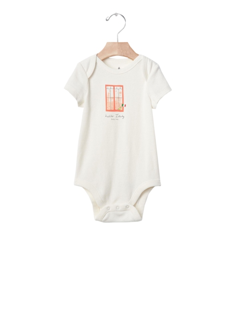 GAP Girls White Hello City Graphic Bodysuit