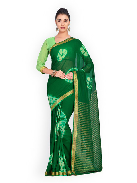 MIMOSA Green Poly Chiffon Dyed Saree
MIMOSA Green Poly Chiffon Dyed Saree