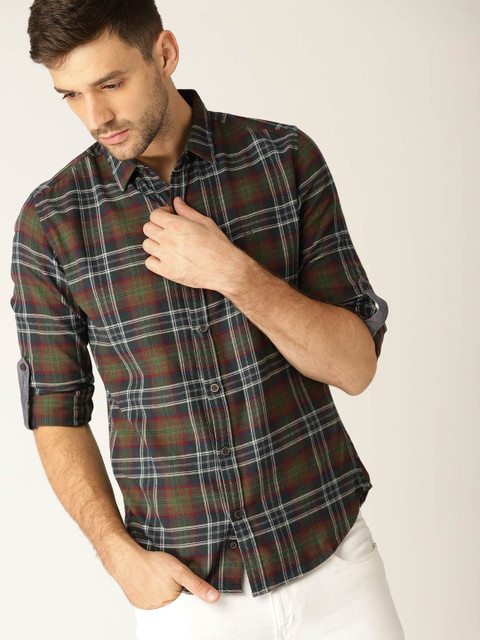United Colors of Benetton Men Olive Green & Maroon Slim Fit Checked Casual Shirt
United Colors of Benetton Men Olive Green & Maroon Slim Fit Checked Casual Shirt
