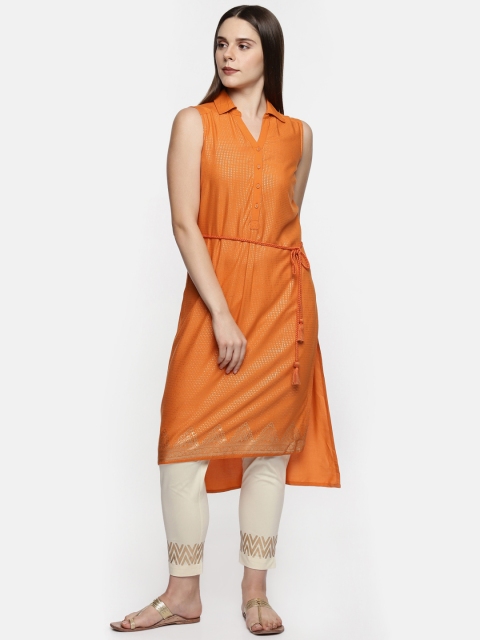 AKKRITI BY PANTALOONS Orange Printed Tunic
