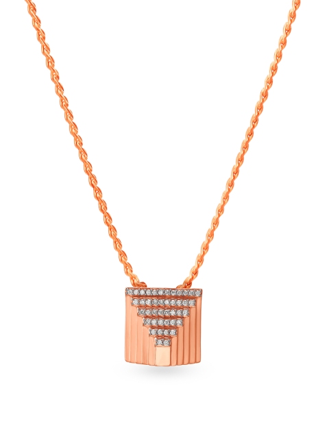 Mia by Tanisq 14KT Rose Gold Diamond Pendant