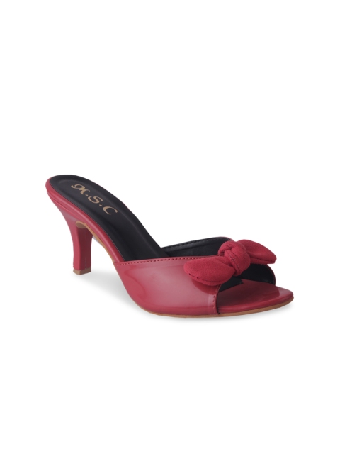 MSC Women Red Solid Pumps