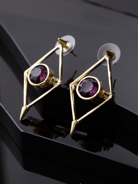 DIVA WALK Gold-Plated & Handcrafted Triangular Studs
