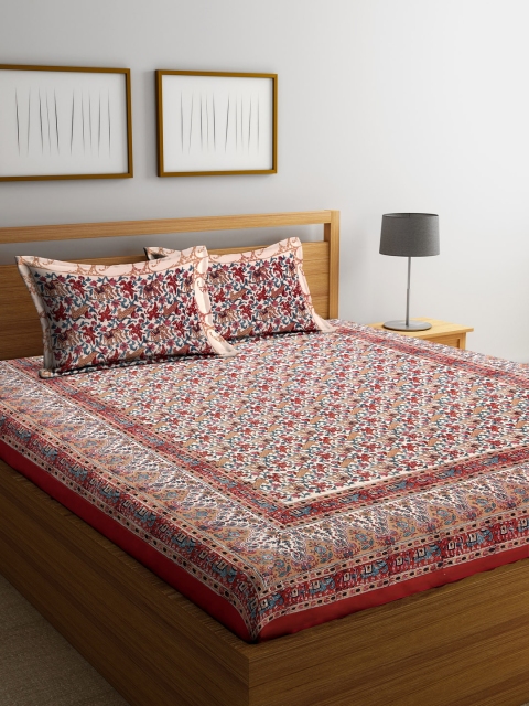 Rajasthan Decor Multicoloured Ethnic Motifs Flat 180 TC Cotton 1 King Bedsheet with 2 Pillow Covers, Multi
Rajasthan Decor Multicoloured Ethnic Motifs Flat 180 TC Cotton 1 King Bedsheet with 2 Pillow Covers, Multi