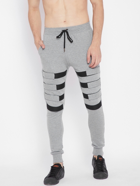FUGAZEE Men Grey Melange Slim Fit Joggers