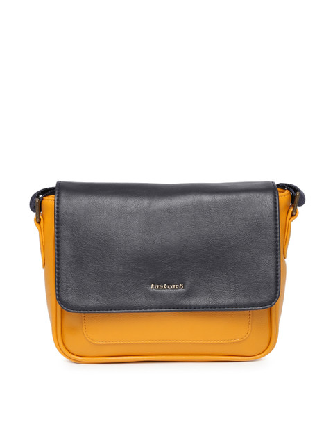 Fastrack Mustard & Blue Colourblocked Sling Bag 
Fastrack Mustard & Blue Colourblocked Sling Bag
