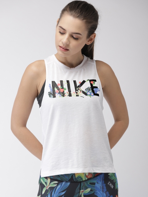 Nike Women White Standard Fit AS W NK MILER TANK FEM DRI-FIT Printed Running Tank Top
Nike Women White Standard Fit AS W NK MILER TANK FEM DRI-FIT Printed Running Tank Top