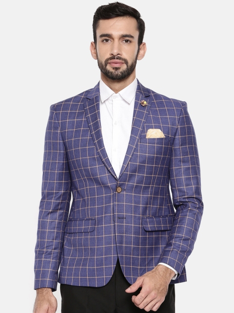 Park Avenue Men Blue & Mustard Yellow Checked Single-Breasted Slim Fit Formal Blazer
Park Avenue Men Blue & Mustard Yellow Checked Single-Breasted Slim Fit Formal Blazer