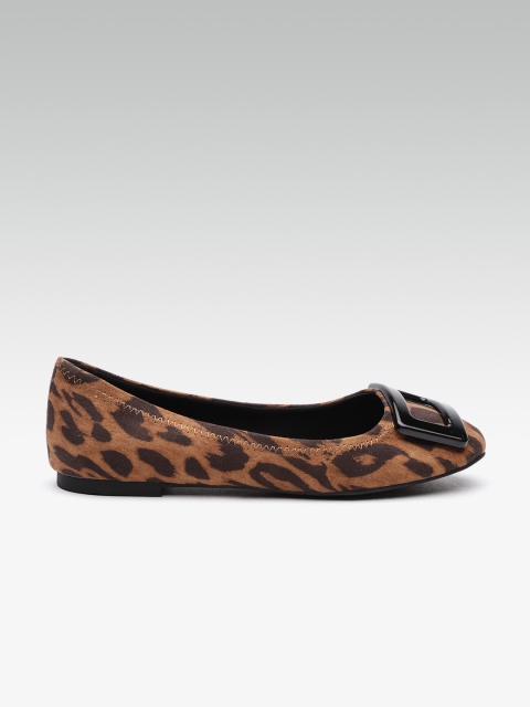 DOROTHY PERKINS Women Brown Animal Printed Ballerinas