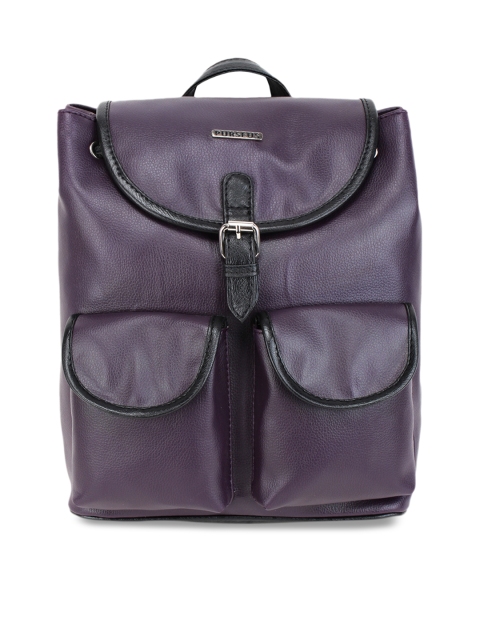 Purseus Women Purple Solid Backpack