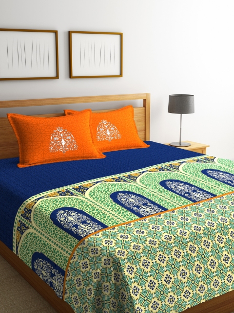 Portico New York Multicoloured Printed Cotton Double Bed Sheet with Pillow Covers, Multi
Portico New York Multicoloured Printed Cotton Double Bed Sheet with Pillow Covers, Multi