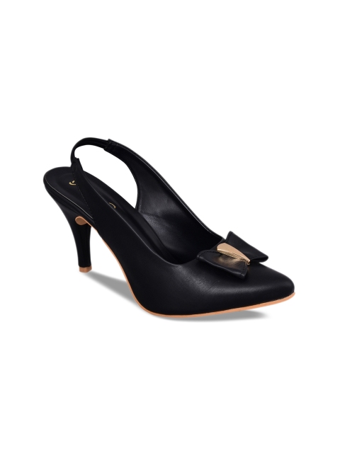 MSC Women Black Solid Pumps