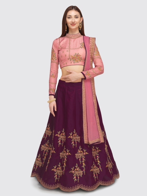 RIYA Burgundy & Pink Embroidered Semi-Stitched Lehenga & Unstitched Blouse with Dupatta
RIYA Burgundy & Pink Embroidered Semi-Stitched Lehenga & Unstitched Blouse with Dupatta