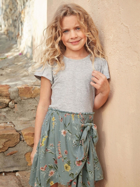next Girls Grey Printed A-Line Dress