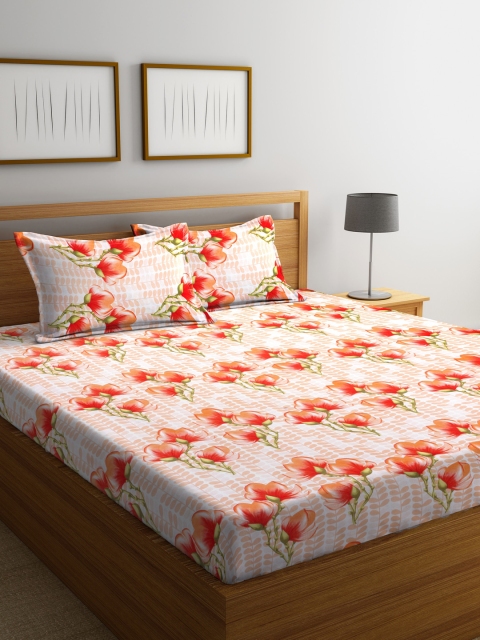RANGRAGE Orange & Peach-Coloured Floral Flat 144 TC Cotton Double Bedsheet 2 Pillow Covers
RANGRAGE Orange & Peach-Coloured Floral Flat 144 TC Cotton Double Bedsheet 2 Pillow Covers