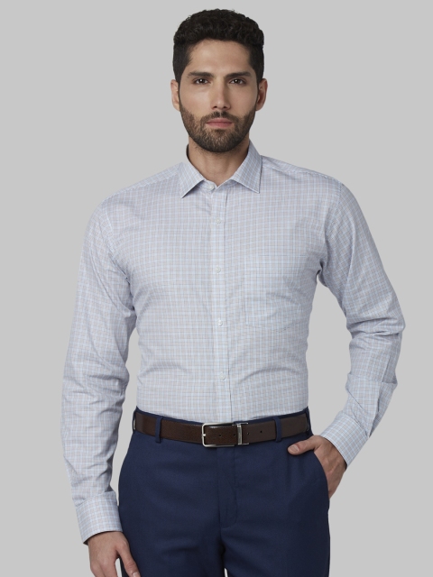 Park Avenue Men Grey Slim Fit Solid Casual Shirt