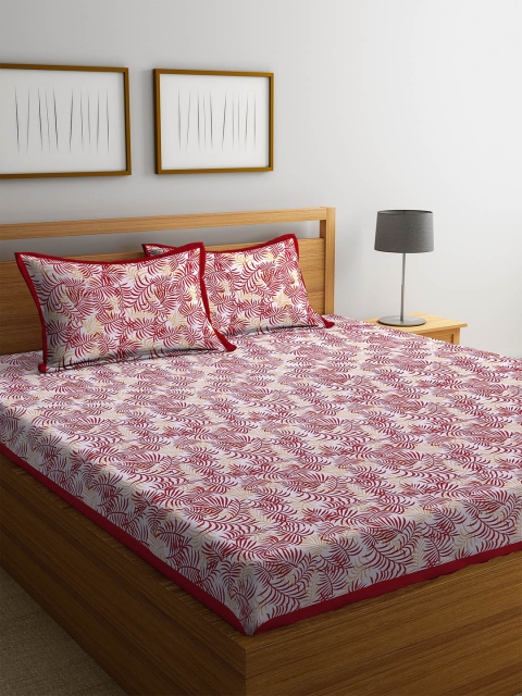 Rajasthan Decor Red & White Printed Flat 144 TC Cotton Double Bedsheet with Pillow Covers
Rajasthan Decor Red & White Printed Flat 144 TC Cotton Double Bedsheet with Pillow Covers