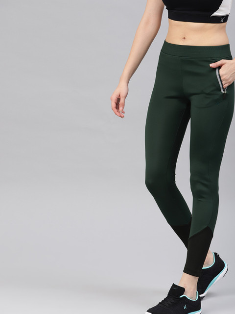 HRX by Hrithik Roshan Women Green & Black Slim Fit Colourblocked Rapid Dry Training Tights
HRX by Hrithik Roshan Women Green & Black Slim Fit Colourblocked Rapid Dry Training Tights