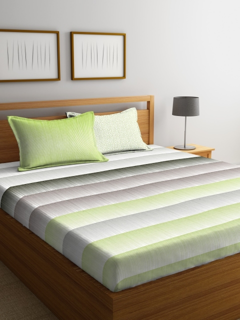 Portico New York Multicoloured Striped Flat 144 TC King Bedsheet with 2 Pillow Covers, Multi
Portico New York Multicoloured Striped Flat 144 TC King Bedsheet with 2 Pillow Covers, Multi