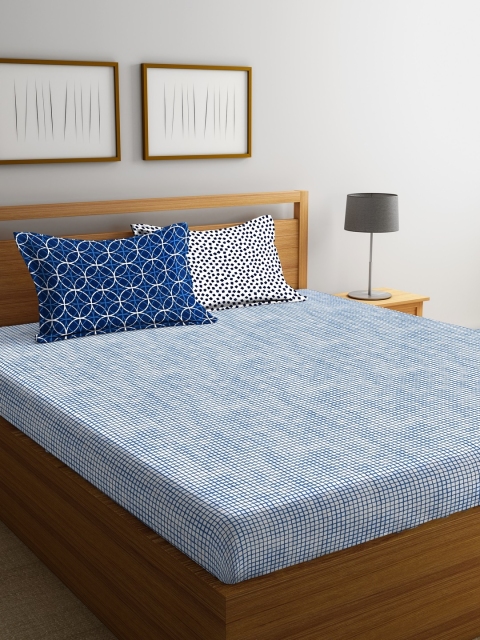 Portico New York Blue Geometric Flat 144 TC Cotton King Bedsheet with 2 Pillow Covers
Portico New York Blue Geometric Flat 144 TC Cotton King Bedsheet with 2 Pillow Covers